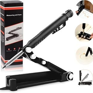 Multi-function Scribing Tool- Construction Pencil- Aluminum Alloy Scribe Tool with Deep Hole Pencil,DIY Woodworking Scribe Gauge Scriber Line Maker Measuring Tool