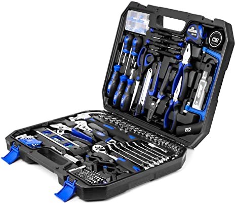 210-Piece Household Tool Kit, Prostormer General Home/Auto Repair Tool Set with Hammer