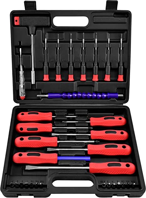 Magnetic Screwdrivers Set,32-Piece Small Screwdriver Kit with Case Includes