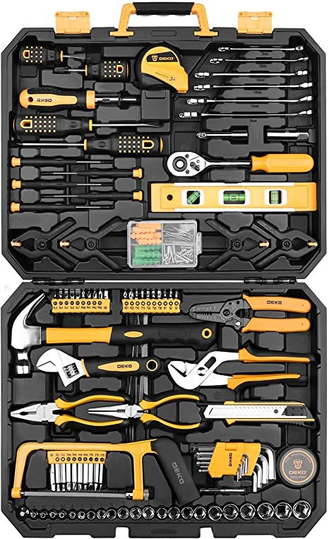 DEKOPRO 168 Piece Socket Wrench Auto Repair Tool Combination Package Mixed Tool Set