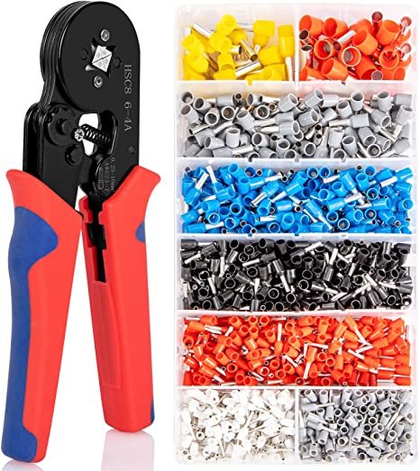 MFIROZ Ferrule Crimping Tool Kit, Professional Self-Adjustable Ratchet Wire Crimping Tool