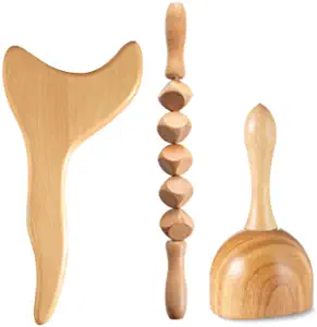 3-in-1 Professional Lymphatic Drainage Massager Wood Therapy Massage Tools Kit for Anti Cellulite Body Sculpting