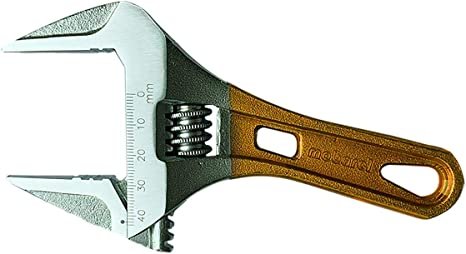 mobarel - Stubby & Ultra Thin Plumbing Adjustable Wrench with a 32mm (1-1/4") Wide Jaw Opening
