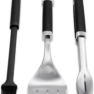Weber Precision 3-Piece Grilling Tool Set, Stainless Steel