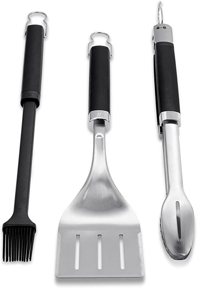 Weber Precision 3-Piece Grilling Tool Set, Stainless Steel