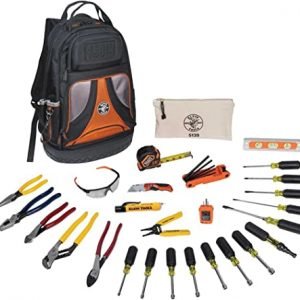 Klein Tools 80028 Hand Tools Kit includes Pliers, Screwdrivers, Nut Drivers, Backpack, and More Jobsite Tools, 28-Piece