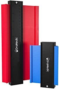 2 Pieces Widen Contour Gauge - 10'' and 5'' Contour Gauge Profile Tool - New Metric and Imperial Marked Precise Contour Gauge