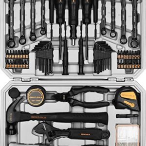 DEKOPRO 188 Piece Tool Set, General Household Hand Tool Kit, Home/Auto Repair Tool Set, with Plastic Toolbox Storage Case for Handyman