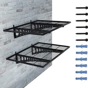 Garage Storage Rack Wall Shelf, Heavy Duty Sturdy Corner Wall-Mounted Floating Shelving