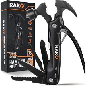 RAK Hammer Multi-Tool - Multi-Functional 12 in 1 Mini Hammer Camping Gear Survival Tool for Men