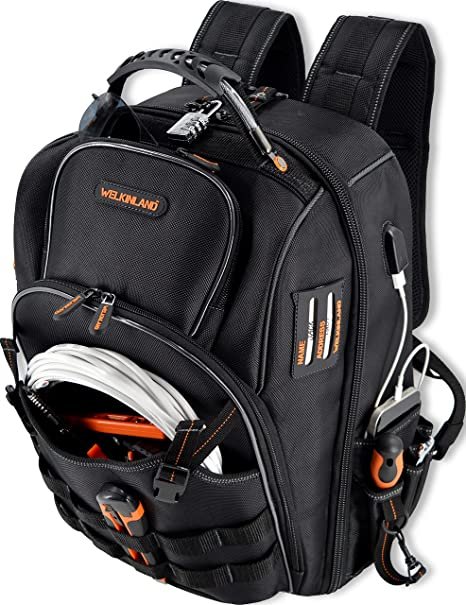 66-Pockets Backpack Tool Bag, Heavy-Duty Tool Backpack, Electrician backpack