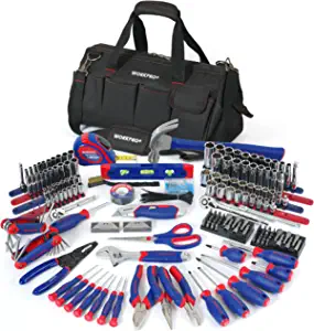 WORKPRO W009037A 322-Piece Home Repair Hand Tool Kit Basic Household Tool Set with Carrying Bag